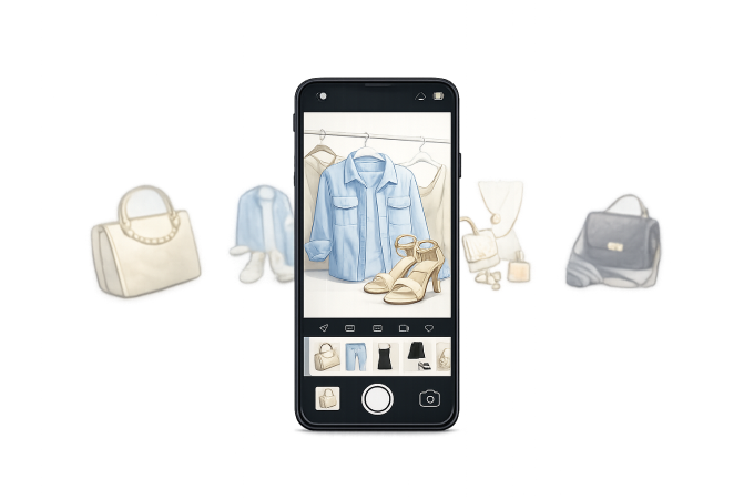 Upload your wardrobe in the app